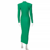 Women Dresses Summer round Neck, Slim-Fit, Long-Sleeved Dress