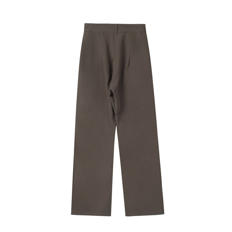 Men Sweatpants Comfort and Casual Suit Pants Men's Loose and Simple Straight-Leg Wide-Leg Pants