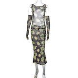 Women Dresses Spring Sexy Mesh Hollow Dress