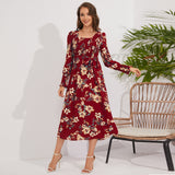 Women Date Dress Autumn and Winter round Neck Dress