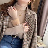 Women Knitwear Autumn and Winter Turtleneck Wood Knitted Bottoming Shirt