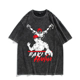 Washed Vintage Short Sleeve T-Shirt Baki Hanma