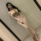 Women Dresses U-Collar Long Skirt Umbrella Skirt Long Skirt