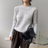 Women Winter Knitted Sweater Long Sleeve Thick Knitwear 8t7196