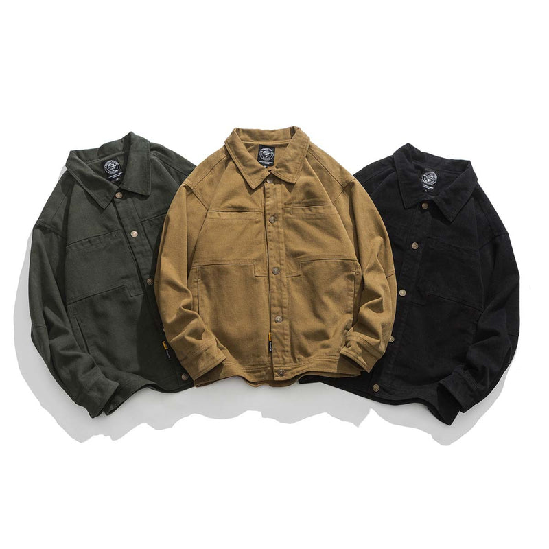 Unisex Shirts Fall Vintage Overalls Jacket