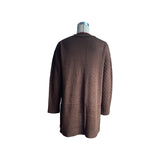 Women Knitted Sweater Mid-Length Long Sleeve Cable-Knit Sweater Cardigan