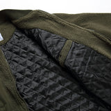 Unisex Winter Cotton Coat Stitching Lambswool Stand-up Collar Cotton-Padded Clothes Vintage Loose Cargo Cotton-Padded Jacket
