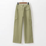 Women Sweatpants Spring and Autumn Retro Multi-Pocket Cargo Pants Loose Casual Trousers