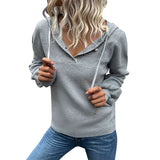 Women Knitted Sweater Autumn Long Sleeve Hooded Knitted Sweater