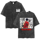 SLAM DUNK washed old cotton t-shirt printed short-sleeved undershirt