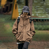 Unisex Jacket Autumn Windproof Hood Coat