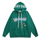 Men Hoodie Dopamine Couple Sweater Hip Hop Retro Hooded Sweater for Men and Women