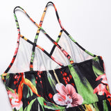Women Date Dress Spring and Summer Sexy Floral Strap Beach Dress