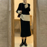 Women Knitwear Autumn and Winter Loose Knit Two-Piece Suit