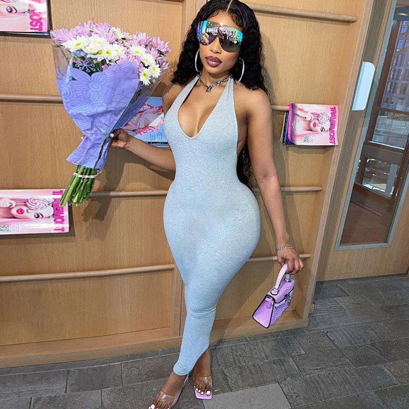 Women Dresses Summer Backless Sexy Sleeveless Slim Fit Dress