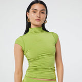 Women T-shirt Summer Turtleneck Sleeveless Vest Top