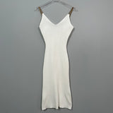 Women Dresses V-neck Skirt with Shoulder Straps Sheath Knitted Dress Sexy Dress
