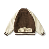Unisex Winter Cotton Coat Lambswool Stand-up Collar Cotton-Padded Clothes Vintage Loose Embroidered Cotton-Padded Jacket