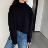 Women Winter Knitted Sweater Sweater Women's Short Autumn and Winter Top 8t8289