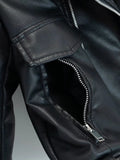 Women Leather Jacket PU Leather Women's Short Slim Jacket Motorcycle Leisure Leather Jacket