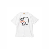 Men T-shirts Human Bear Pattern Short Sleeve T-Shirt Loose