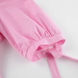 Women Dress Dress Women's Autumn Simplicity Loose Puff Sleeves A- line Skirt