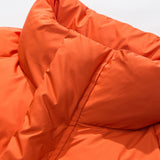 Unisex Winter Cotton Coat Three-Dimensional Pocket Decoration Stand-up Collar down Jacket