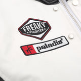 Women Jacket Short Embroidery PU Leather Jacket Baseball Uniform