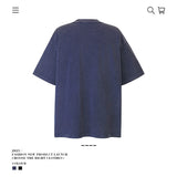 American vintage street T-shirt pure cotton retro men's and women's summer loose half sleeves