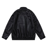 Men Jacket Coat Motorcycle Clothing Leather Coat Men Autumn and Winter Loose Casual Patchwork