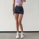Women Yoga Sports Shorts Leopard Print Sexy Workout Pants Women Quick-Drying Running Shorts