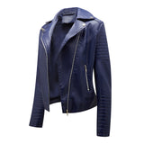 Red Leather Jacket Short Spring and Autumn Leather Slim Lapel Motorcycle Clothing