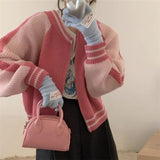 Women Knitwear Autumn and Winter Zipper Sweater Loose Knitted Cardigan