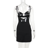 Women Dresses Spring Slim-Fitting Short Skirt Sexy Cutout Split Sling Dress (Csm202403)