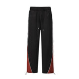 Men Sweatpants Sports Casual Pants Side Loose Multicolor Straight-Leg Trousers