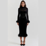 Women Dresses Mesh Dress Hip Skirt