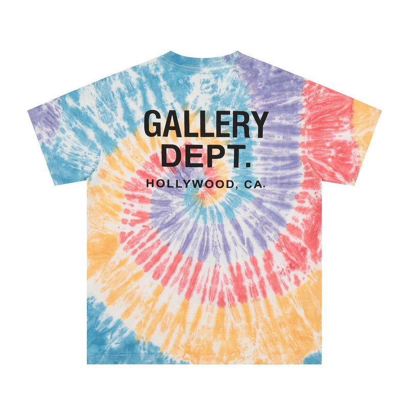 Gallery Dept T Shirts Tie-Dye Washed Old Retro Short Sleeve
