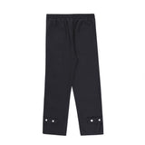 Men Sweatpants Zipper Functional Workwear Casual Pants Men Vibe Elastic Waist Drawstring Pants Feet Button Loose Trousers