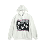 Men Hoodie Retro Rock Band Printed Hoodie