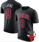 NBA T-Shirts NBAT Bulls Raven Basketball Suit Short Sleeve Outdoor Sports