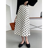 Women Skirt Autumn Sheath Polka Dot Skirt