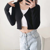 Women Sweater Knitwear Cardigan Women Spring Short Slim Fit Sweater