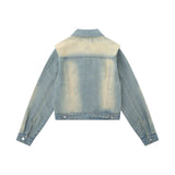 Women Jacket Washed and Worn Denim Short Coat Vintage Jacket