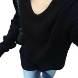 Women Knitwear Autumn and Winter V-neck Knitwear Loose Sweater