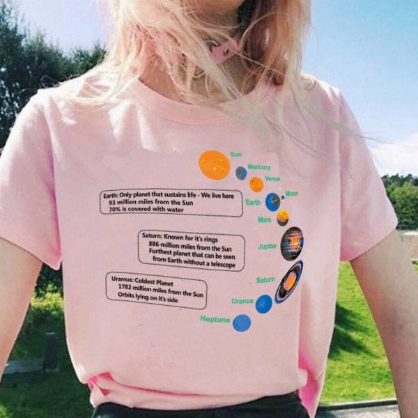 HJN Solar System T-Shirt Geek Trash Style T-Shirt Pluto