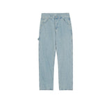 MIJKO Men's Vintage Pants MIJKO Men's Straight Pants High Street Washed Jeans