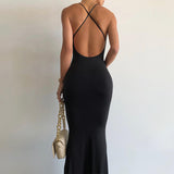 Women Dresses Spring Sling Backless Dress