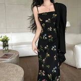 Women Dresses Summer Sexy Hip Skirt Floral Strap Dress
