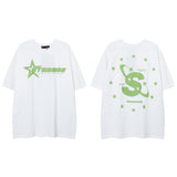 Men T Shirt Heart Printing Short Sleeve T-shirt
