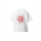 Mens T-shirts Saint Michael print vintage washed do old short sleeves